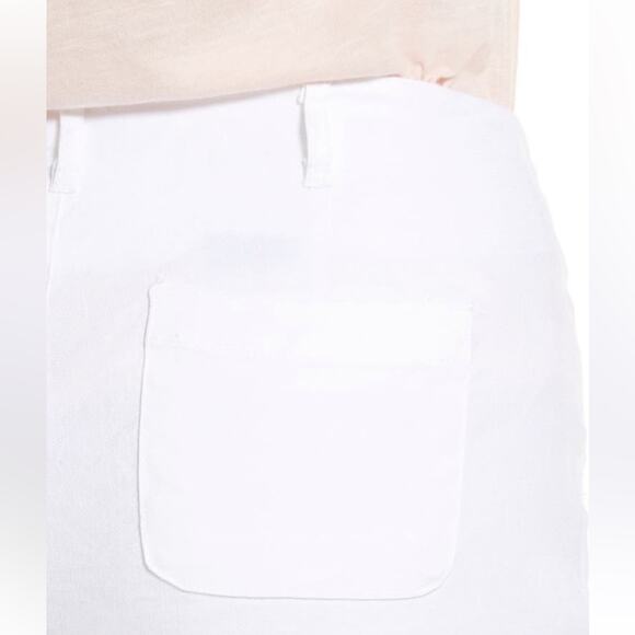 NYDJ Marilyn Trouser Stretch Linen Optic White Pants Women’s Size 16 NWT - Picture 8 of 9